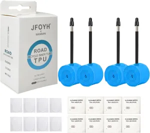 4-Pack 700x 18-32c Ultra-Light TPU Inner Tubes with 45mm/65mm/85mm Presta Valves for Road Bike, ONLY 33g