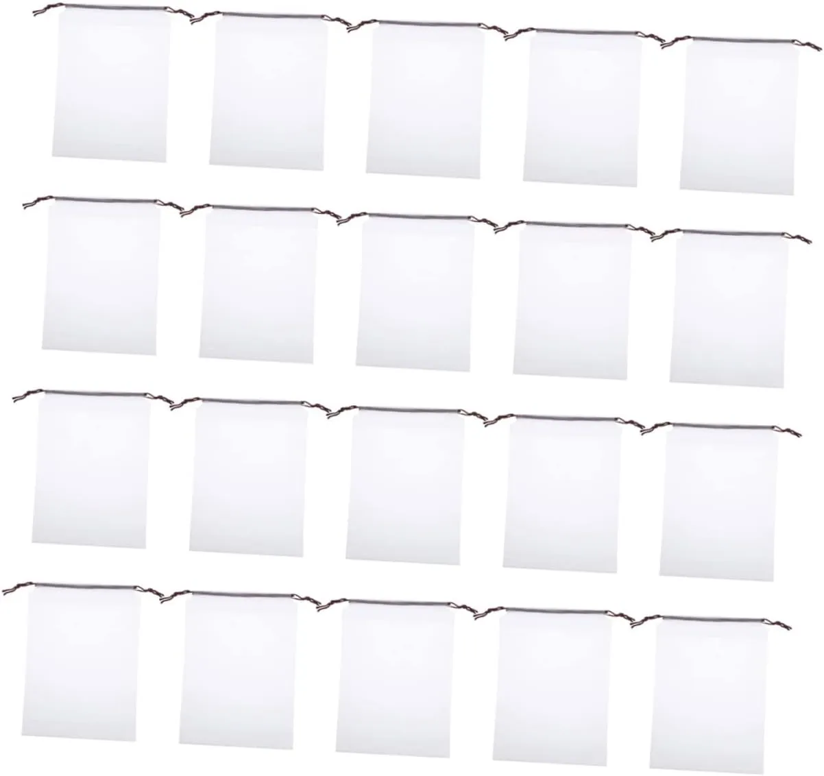 50Pcs Frosted Drawstring Bags for Travel Storage Transparent Shoe Organizer Pouch Durable Resistant Design for Shoes Boots Clothes Accessories
