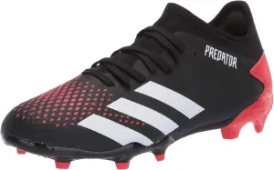 adidas Predator 20.3 Firm Ground Soccer Shoe (mens) Core Black/White/Active Red 12