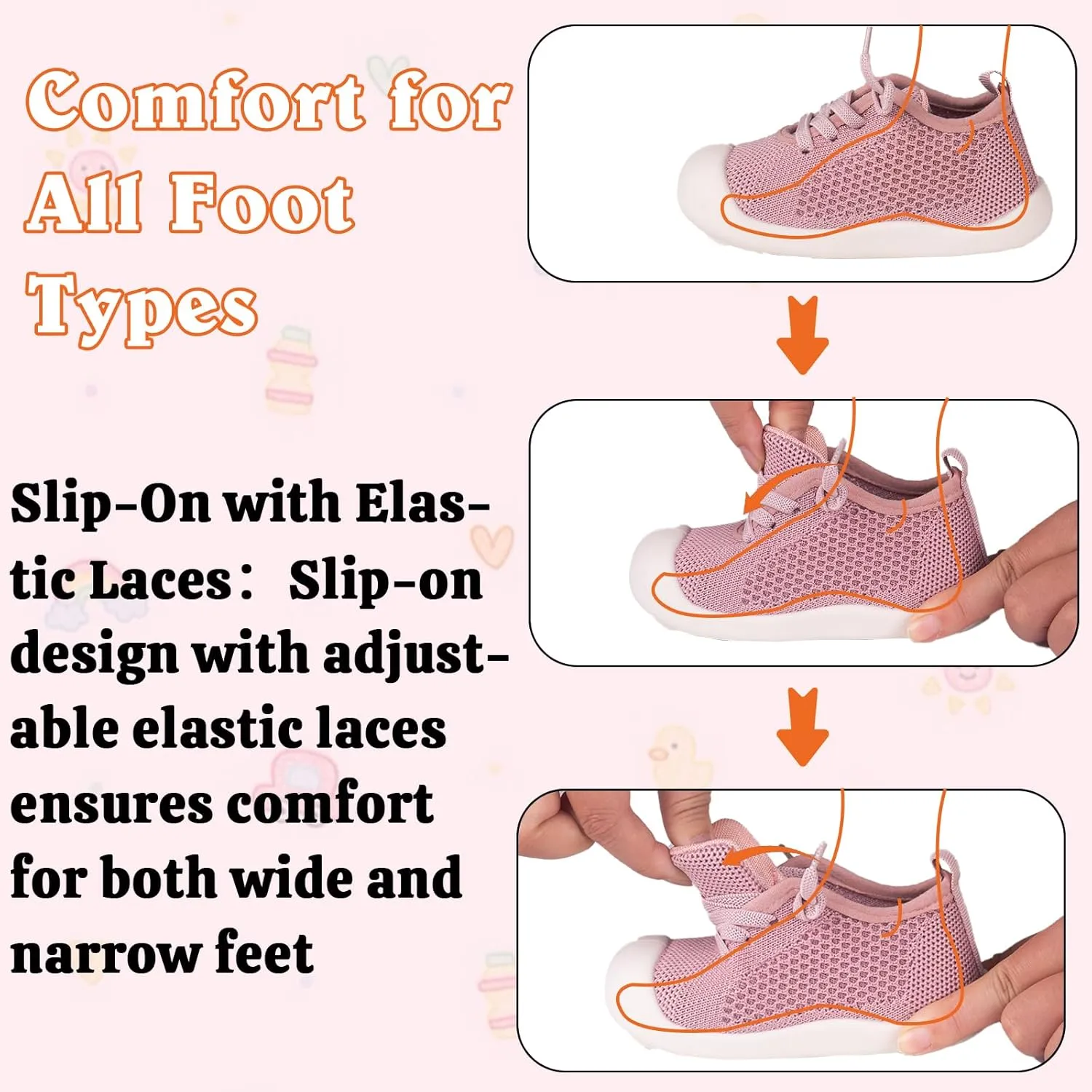 Baby Girl&Boy Toddler First Walking Shoes 6-12 Months Size 3 Black Barefoot Slip On Wide Toe Box Shoes Soft Footmates Casual Tennis Indoor Flexible Learning to Walk Rubber Sneakers