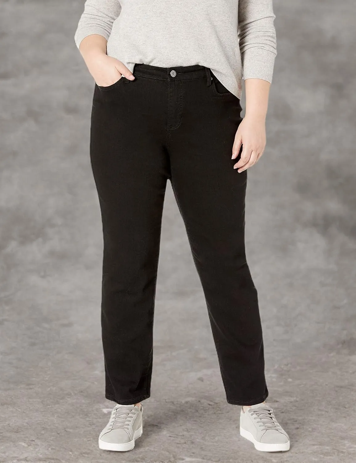 Bandolino Women's Mandie Signature Fit High Rise Straight Leg Jean