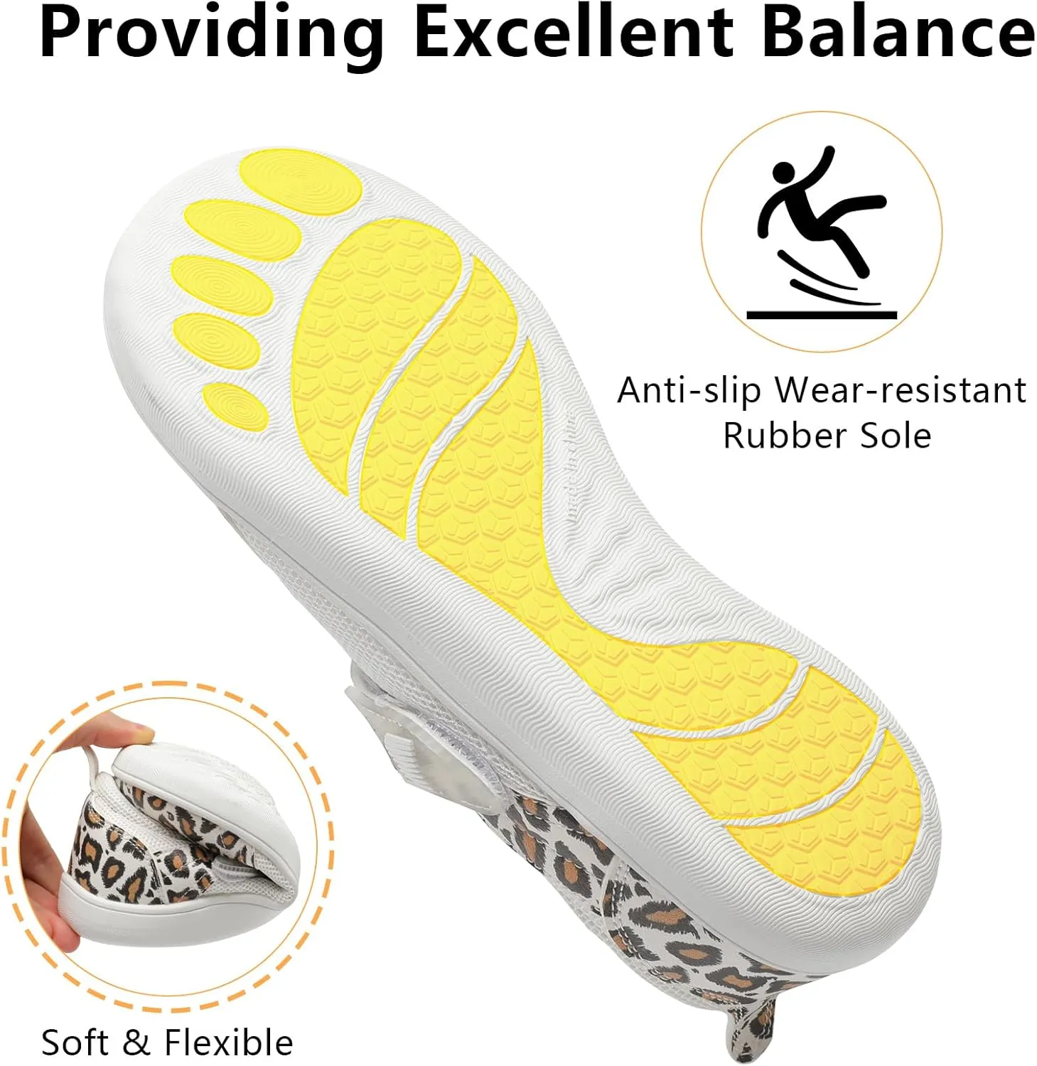 BARERUN Womens Walking Shoes Classic Mary Jane Flats Wide Toe Diabetic Shoes for Women Adjustable Breathable Lightweight Daily Barefoot Shoes