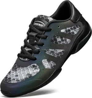 BAXINIER Girls Cheer Shoes White Cheerleading Dance Shoes Kids Athletic Training Tennis Shoes Youth Competition Sneakers