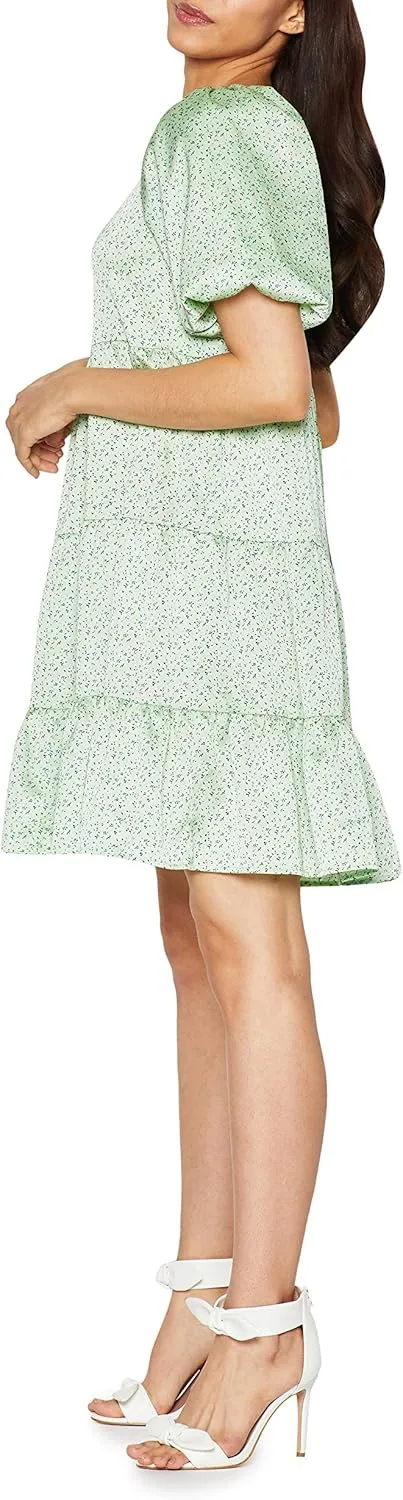 BCBGeneration Women's Puff Sleeve Babydoll Dress
