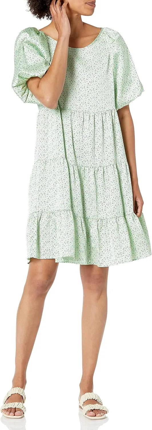 BCBGeneration Women's Puff Sleeve Babydoll Dress