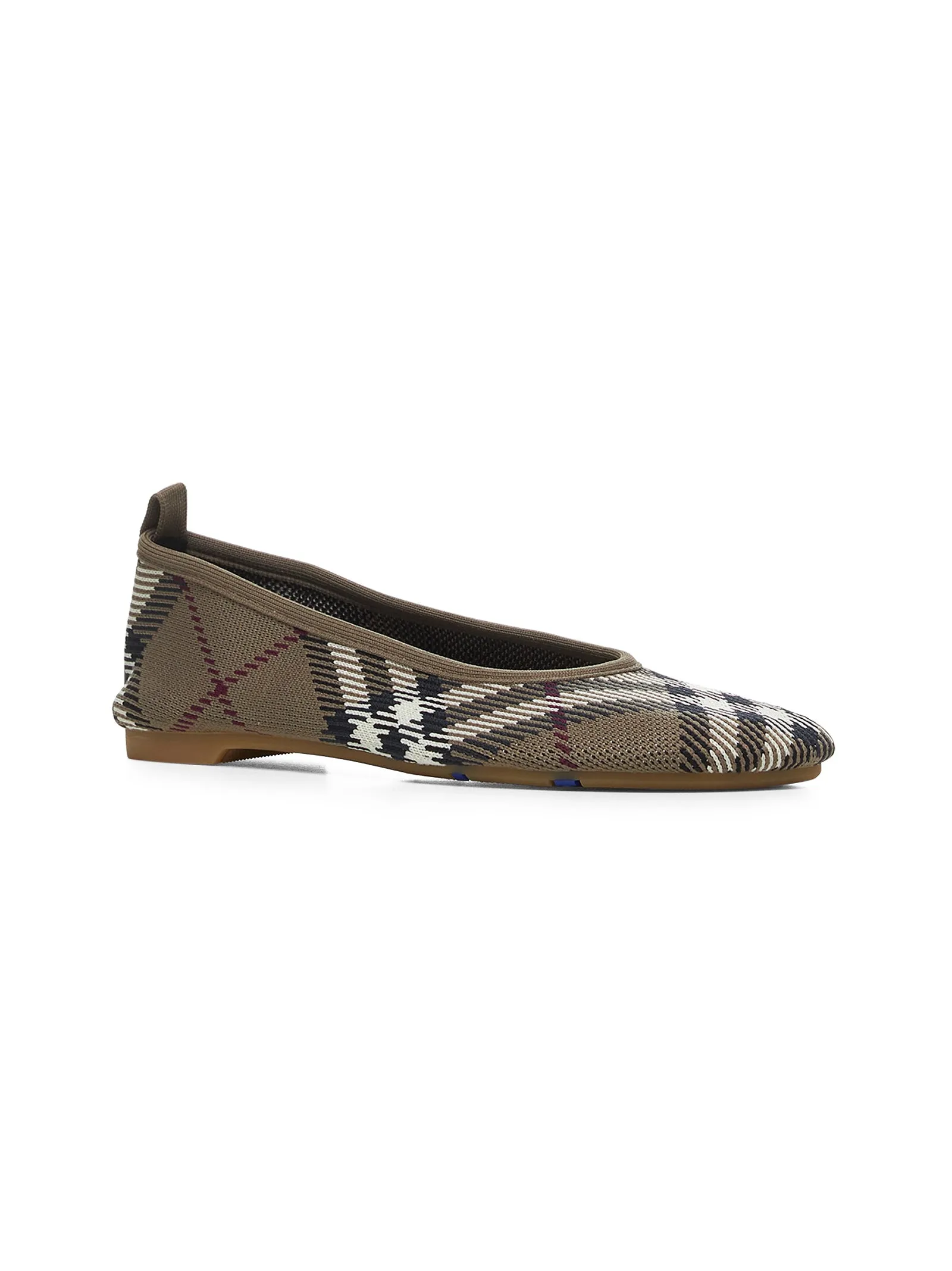 Beige Check Baby ballet flats