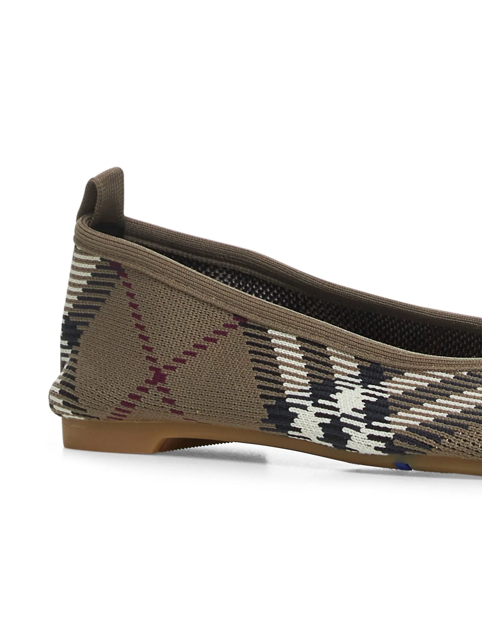 Beige Check Baby ballet flats