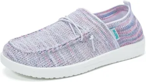 Betrue Lightweight Boat Shoes for Women, Womens Casual Loafers, Womens Slip On Deck Shoes, Breathable Canvas Walking Shoes for Women