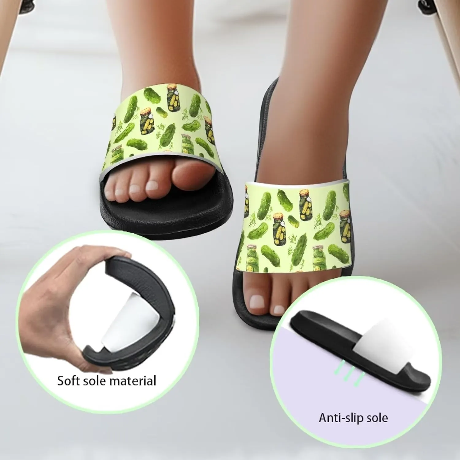 Boy & Girls Slide Sandals Summer Shoes Kids Shower Slippers Non Slip Girls Sandals