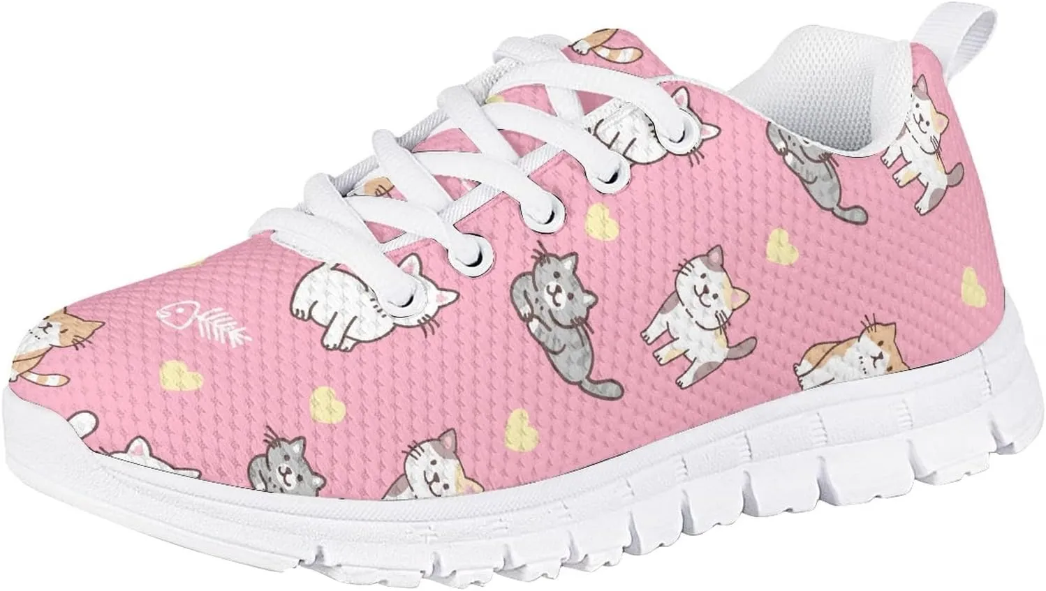 Boys and Girls Cute Cat Dog Print Running Tennis Shoes School Daily Casual Sneakers