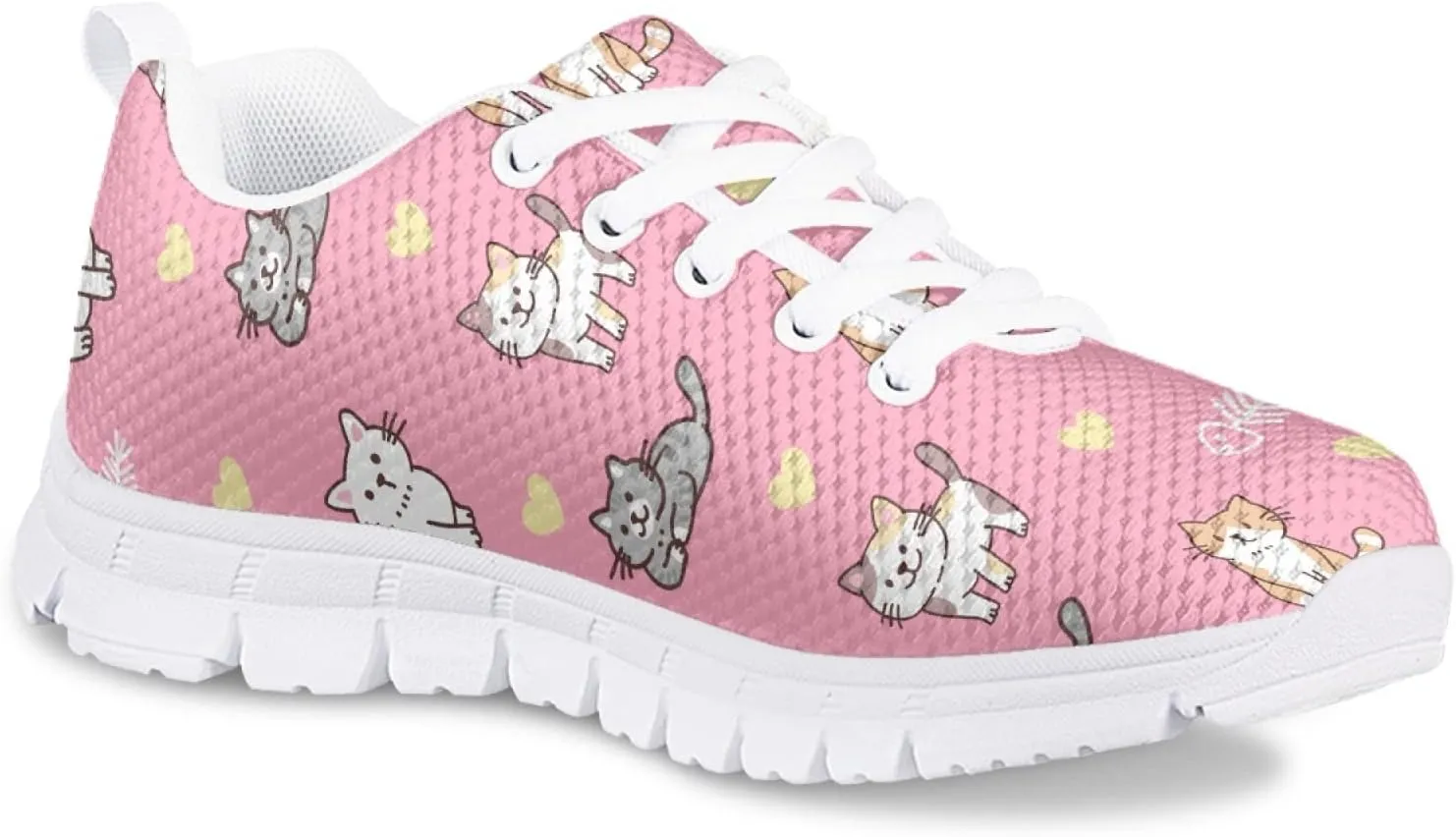 Boys and Girls Cute Cat Dog Print Running Tennis Shoes School Daily Casual Sneakers