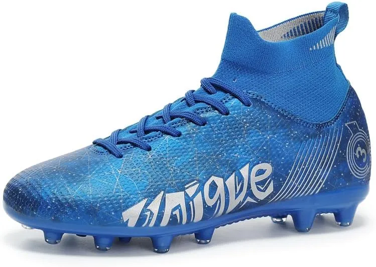 Boys Girls Soccer Cleats FG/AG Soccer Shoes Turf Indoor Outdoor Firm Ground High-top Spikes Younth Professional Training Football Boots