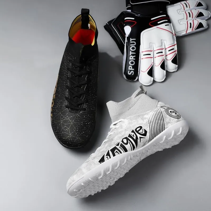 Boys Girls Soccer Cleats FG/AG Soccer Shoes Turf Indoor Outdoor Firm Ground High-top Spikes Younth Professional Training Football Boots