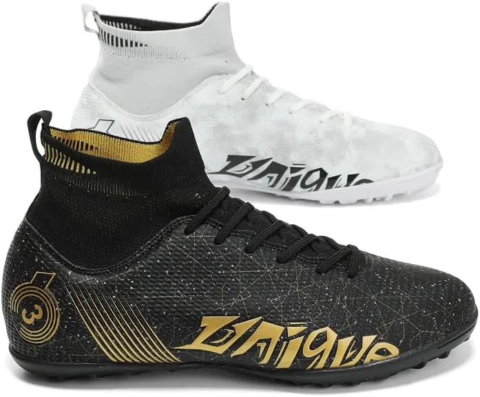 Boys Girls Soccer Cleats FG/AG Soccer Shoes Turf Indoor Outdoor Firm Ground High-top Spikes Younth Professional Training Football Boots