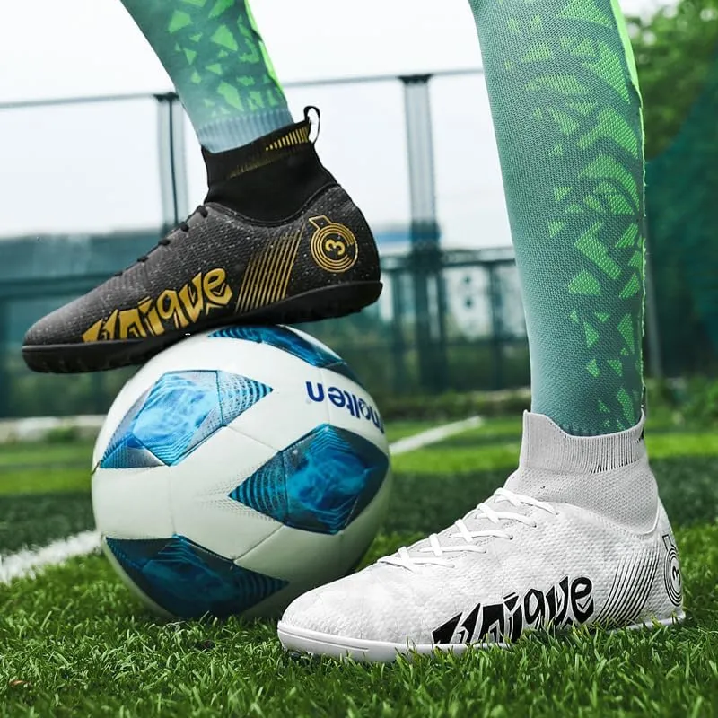 Boys Girls Soccer Cleats FG/AG Soccer Shoes Turf Indoor Outdoor Firm Ground High-top Spikes Younth Professional Training Football Boots