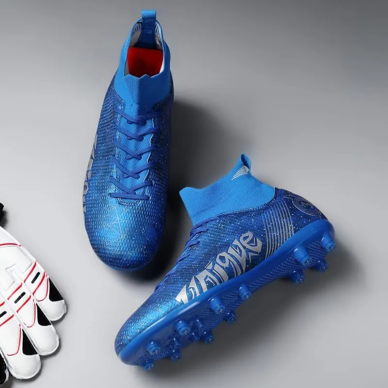 Boys Girls Soccer Cleats FG/AG Soccer Shoes Turf Indoor Outdoor Firm Ground High-top Spikes Younth Professional Training Football Boots