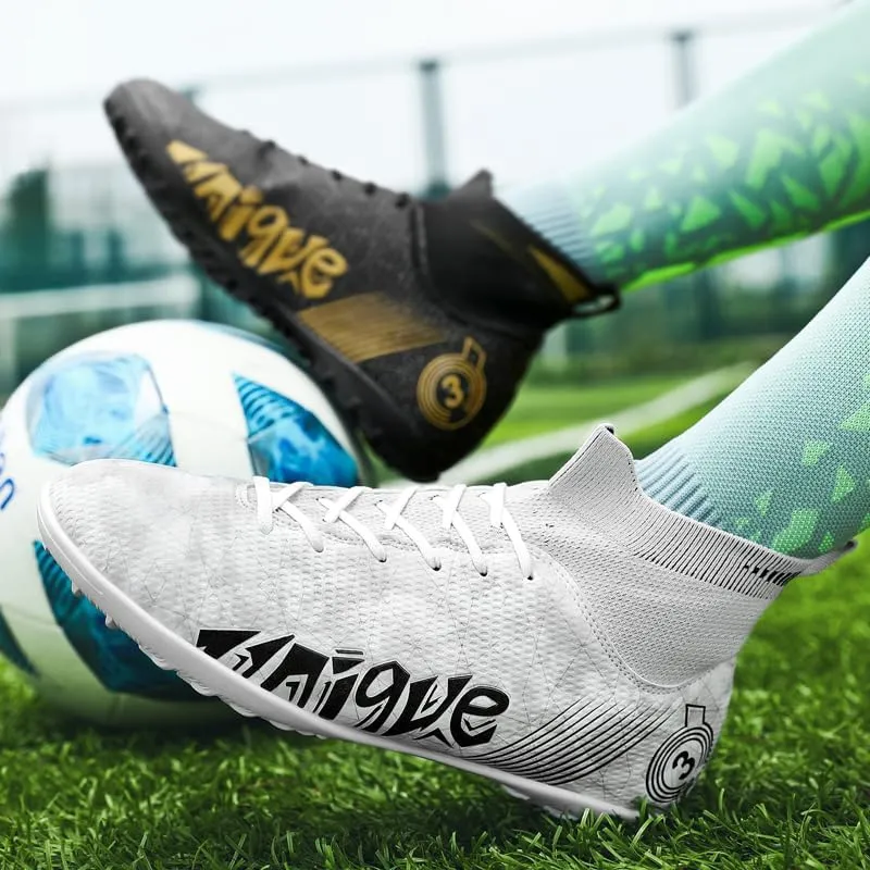 Boys Girls Soccer Cleats FG/AG Soccer Shoes Turf Indoor Outdoor Firm Ground High-top Spikes Younth Professional Training Football Boots
