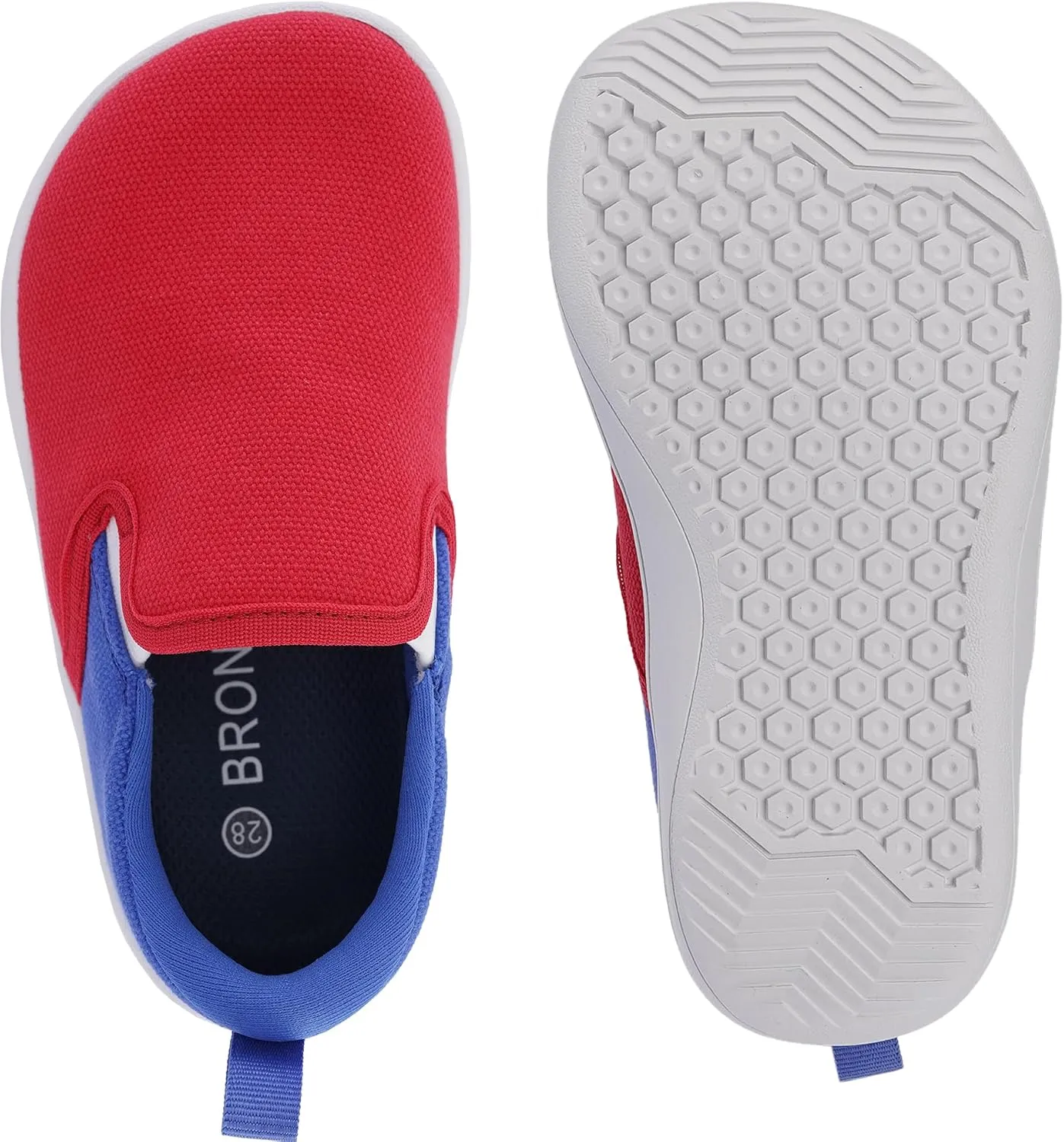 BRONAX X WHITIN Toddler/Little Kid Wide Toe Box Barefoot Shoes | Minimalist Sneakers for Boys/Girls | Zero Drop
