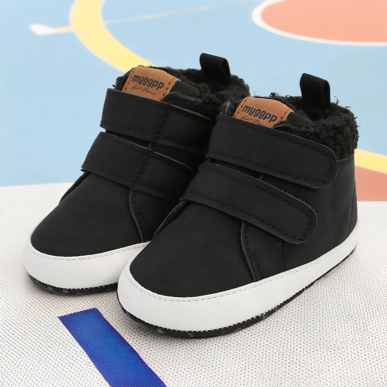 CENCIRILY Baby Boys Girls High Top Sneakers Soft Soles Anti Skid Infant Ankle Shoes Toddler Prewalker First Walking Crib Shoes