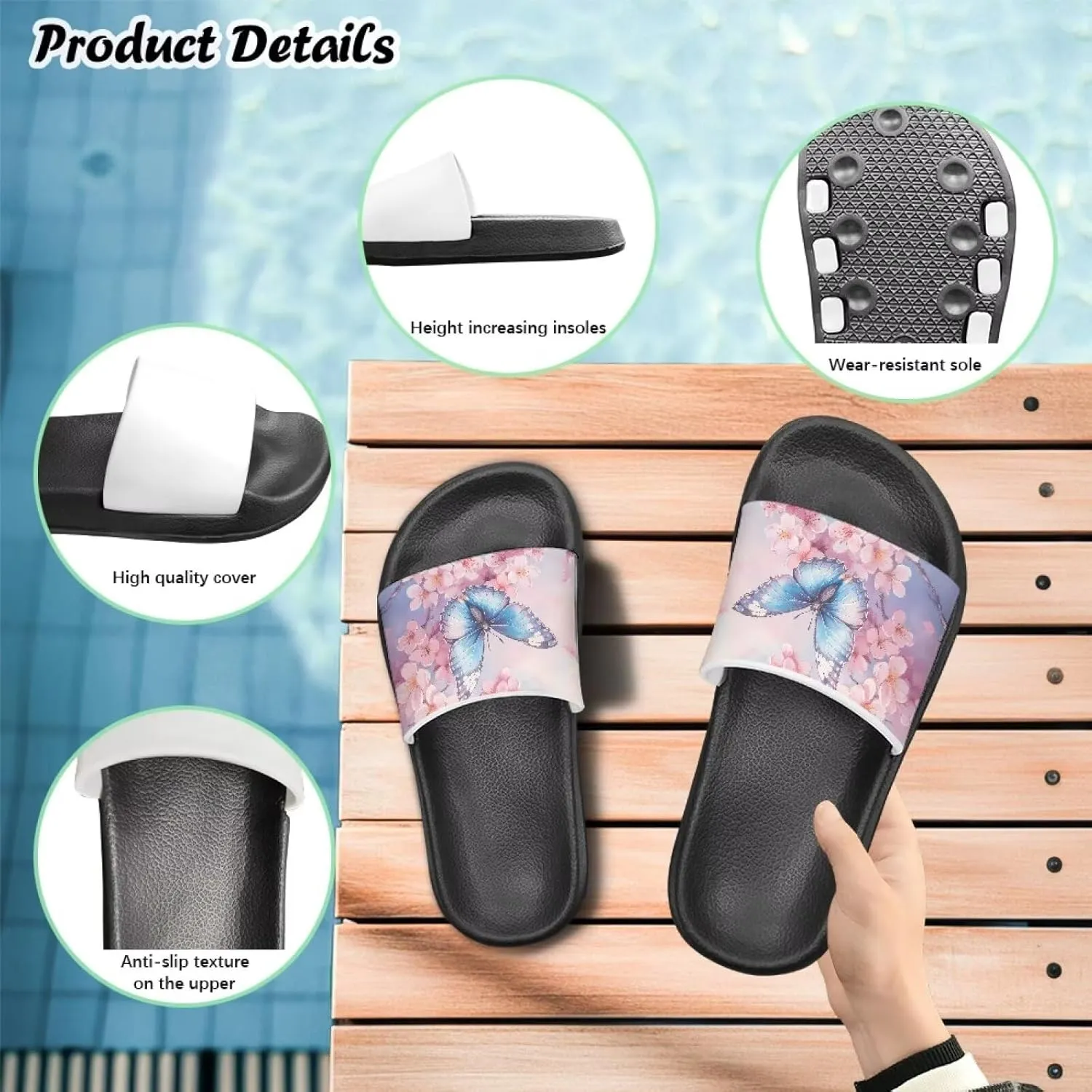 Comfortable Girls Sandals Toddler Kids Shower Shoes Summer Slippers Girls Flip Flops