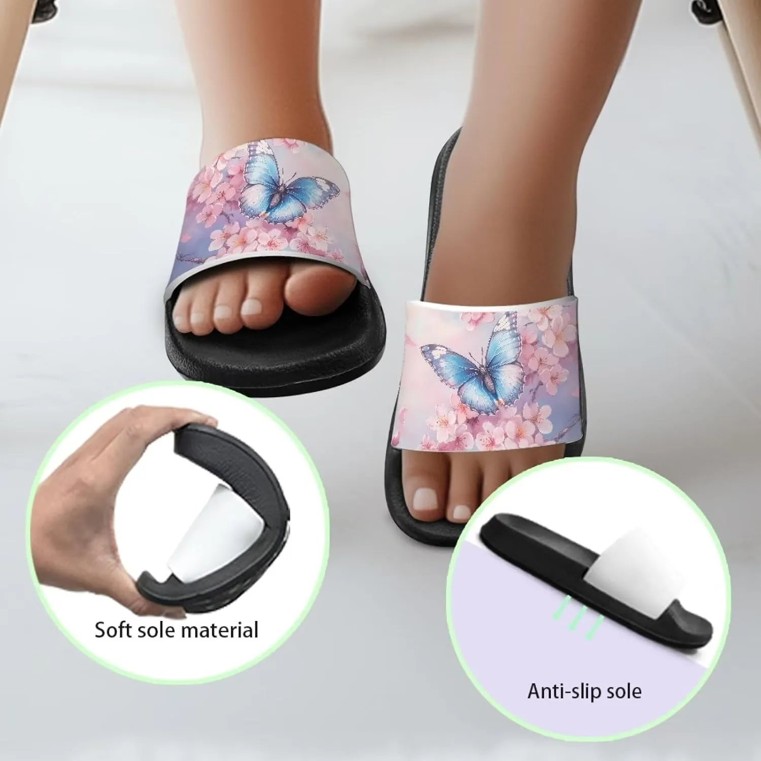 Comfortable Girls Sandals Toddler Kids Shower Shoes Summer Slippers Girls Flip Flops