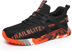 Composite Steel Toe Shoes for Men Work Safety Sneakers Non Slip Comfortable Lightweight Breathable Mens Hard Toe Industrial Construction Tennis Slip On Footwear