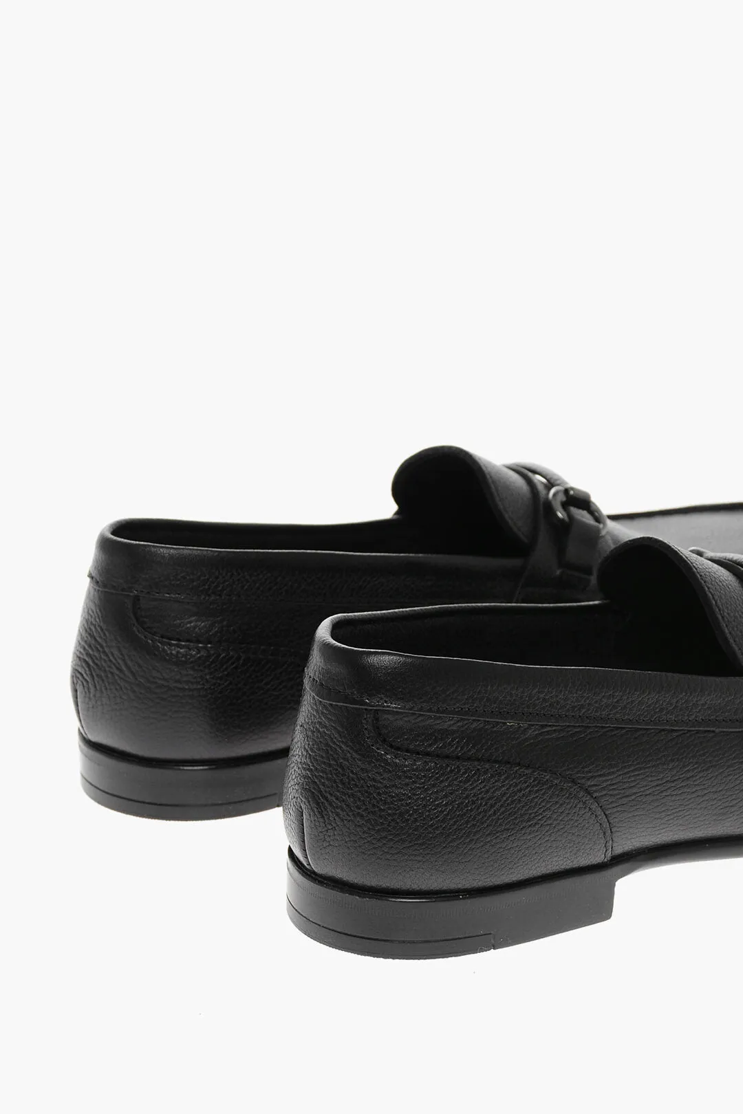 Corneliani CC COLLECTION Textured Leather Loafers with Clamp