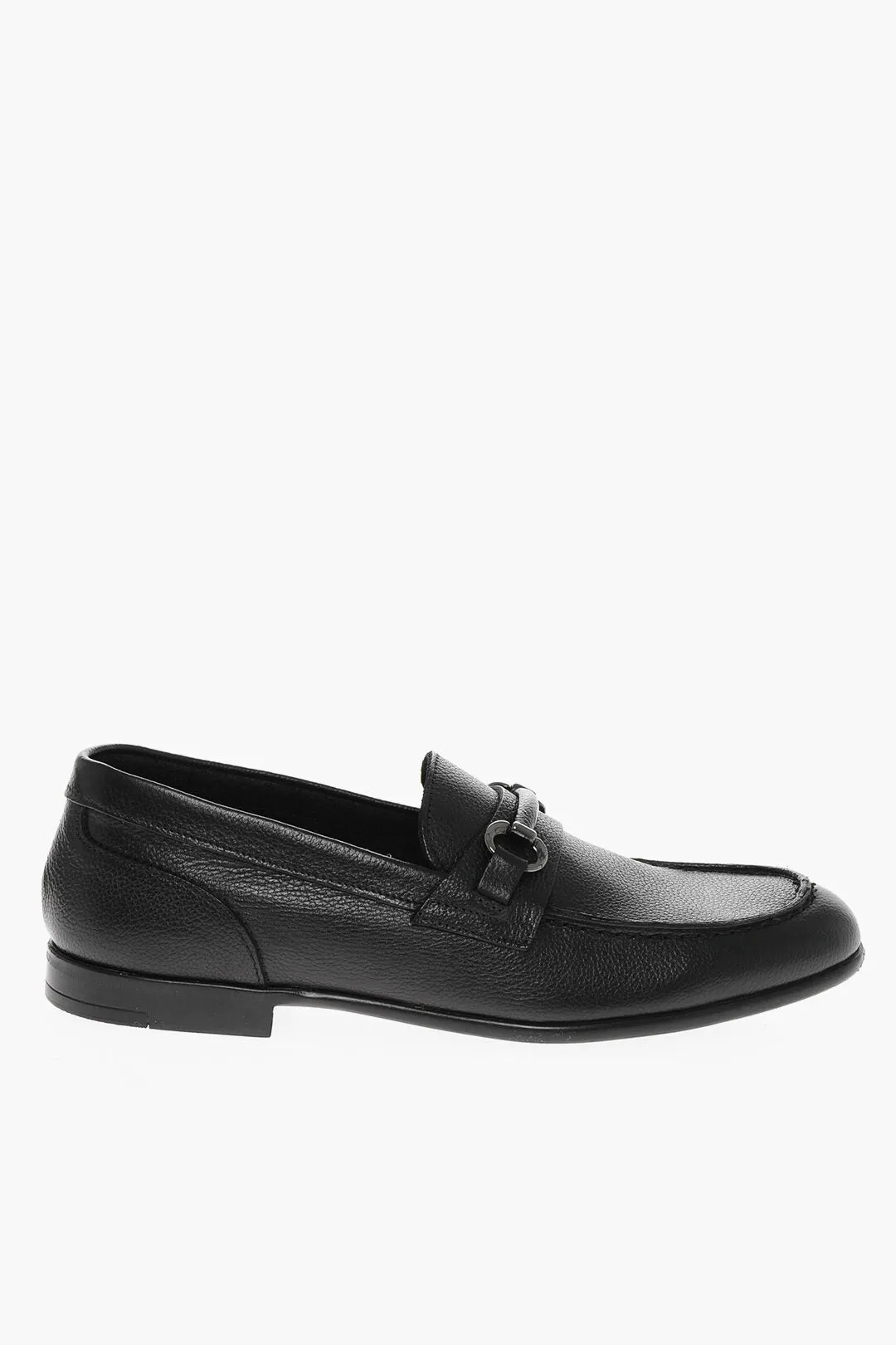 Corneliani CC COLLECTION Textured Leather Loafers with Clamp