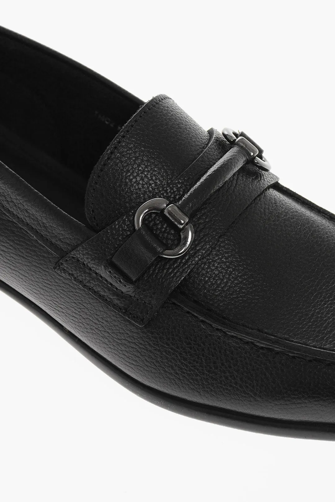 Corneliani CC COLLECTION Textured Leather Loafers with Clamp