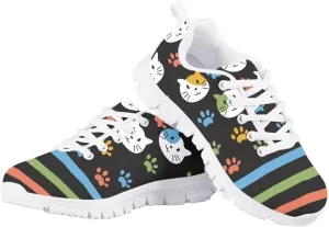 Cute Girls Fashion Sneakers Running Shoes Kids Lightweight Breathable Casual Walking Shoes