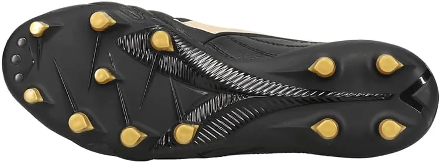 Diadora Brasil Elite 2 Tech ITA LPX Firm Ground Cleats - Premium Quality Leather, Lightweight, Made in Italy Soccer Shoes (Black/White) (Blue/White)