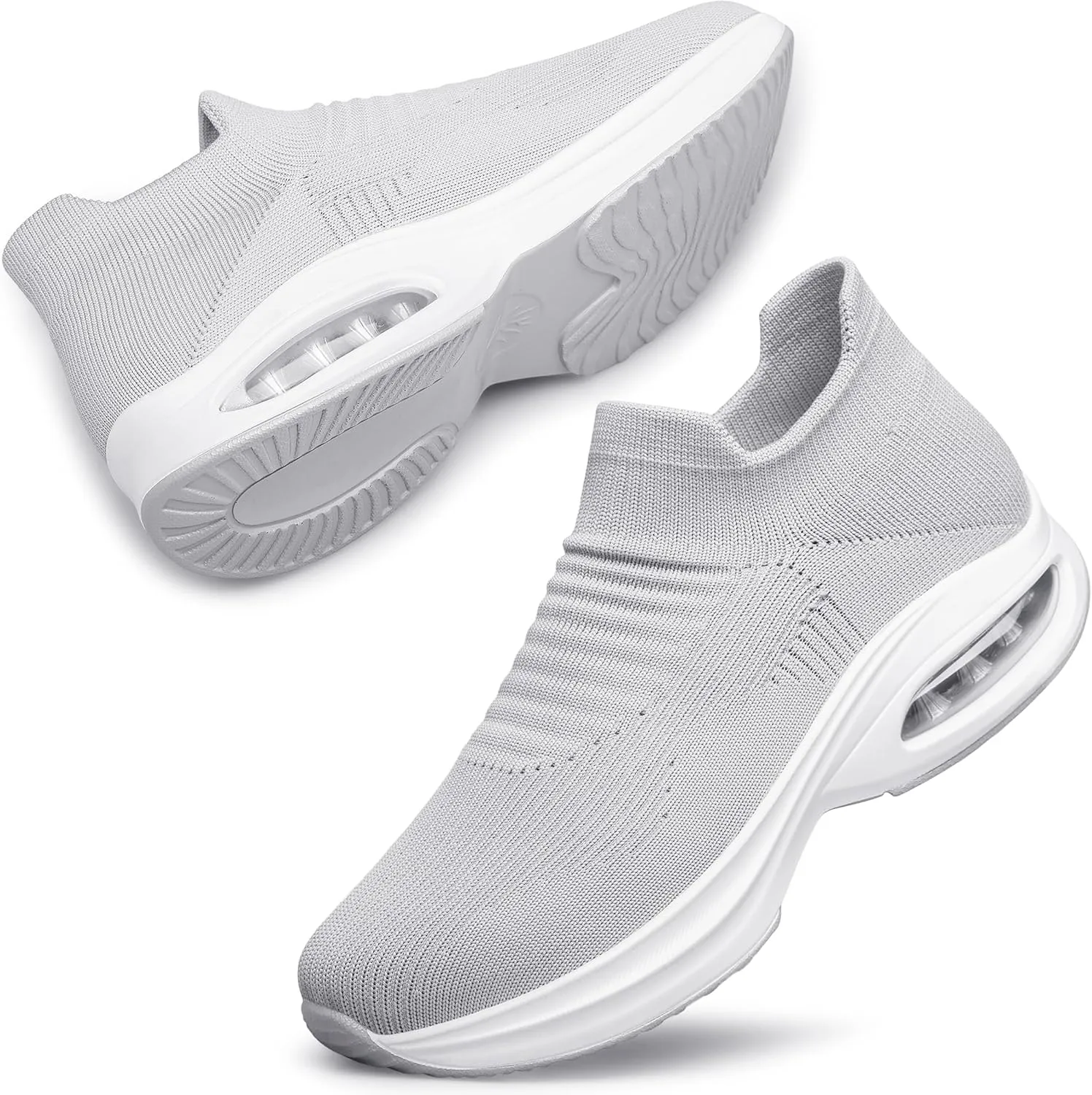 DOUSSPRT Womens Walking Shoes Sock Casual Ladies Fashion Sneakers Comfortable Slip On Air Cushion Platform
