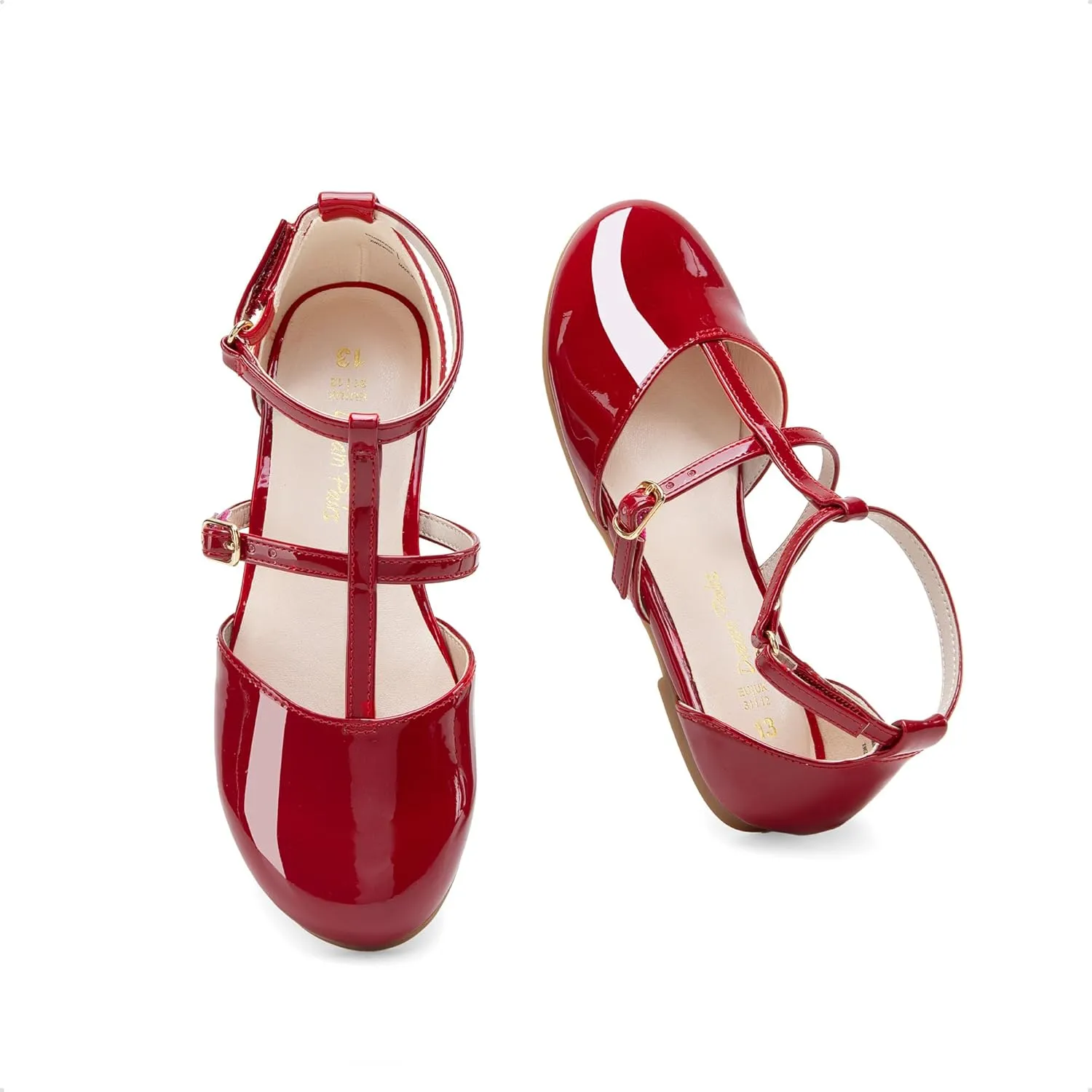 DREAM PAIRS Girls Dress Shoes Mary Jane Flats for Little Girls Party Shoes with T Strap