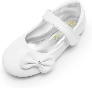 DREAM PAIRS Toddler Dress Shoes Mary Jane Flats for Girls Side Bow Ballerina Shoes