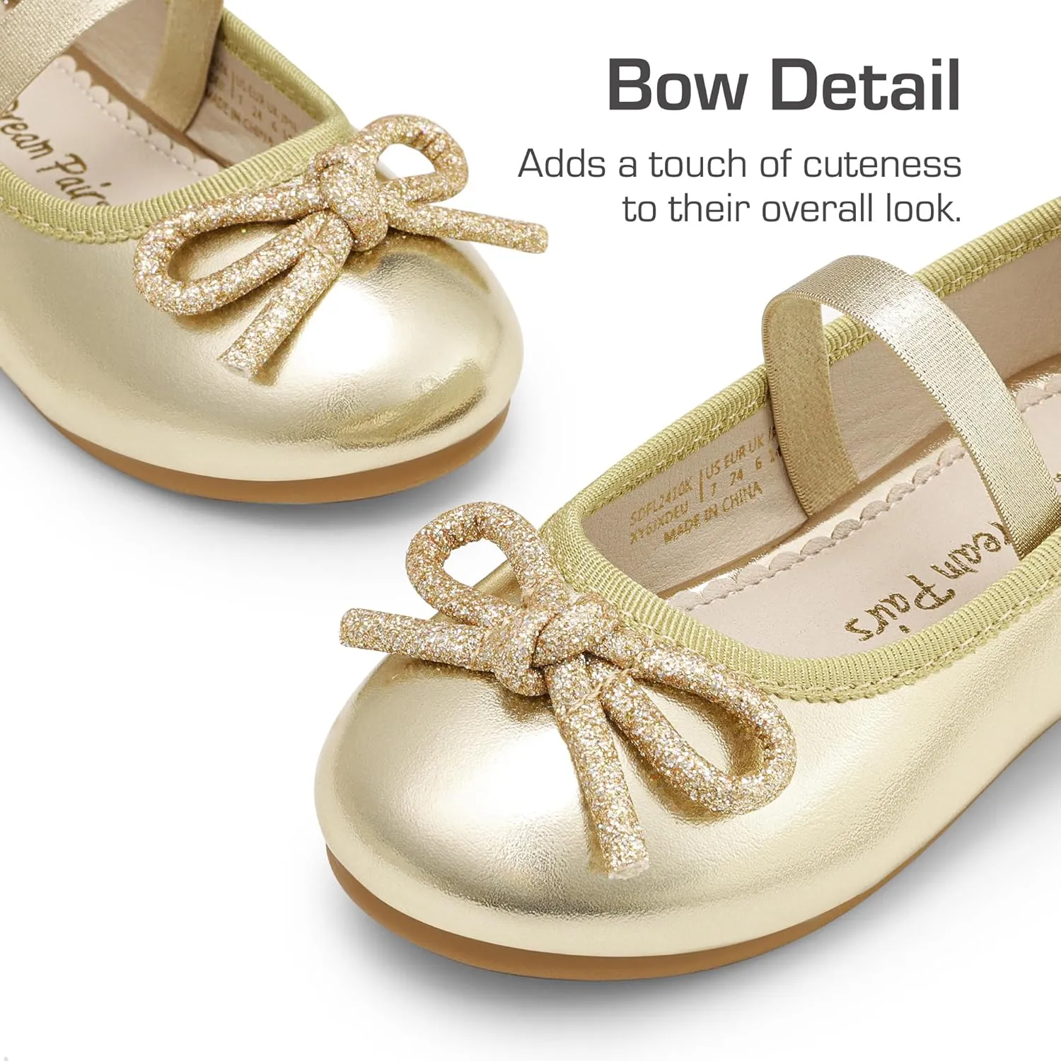 DREAM PAIRS Toddler Girls Dress Shoes Flower Girl Ballet Bow Flats for Party, Wedding, Performance, School, Christmas