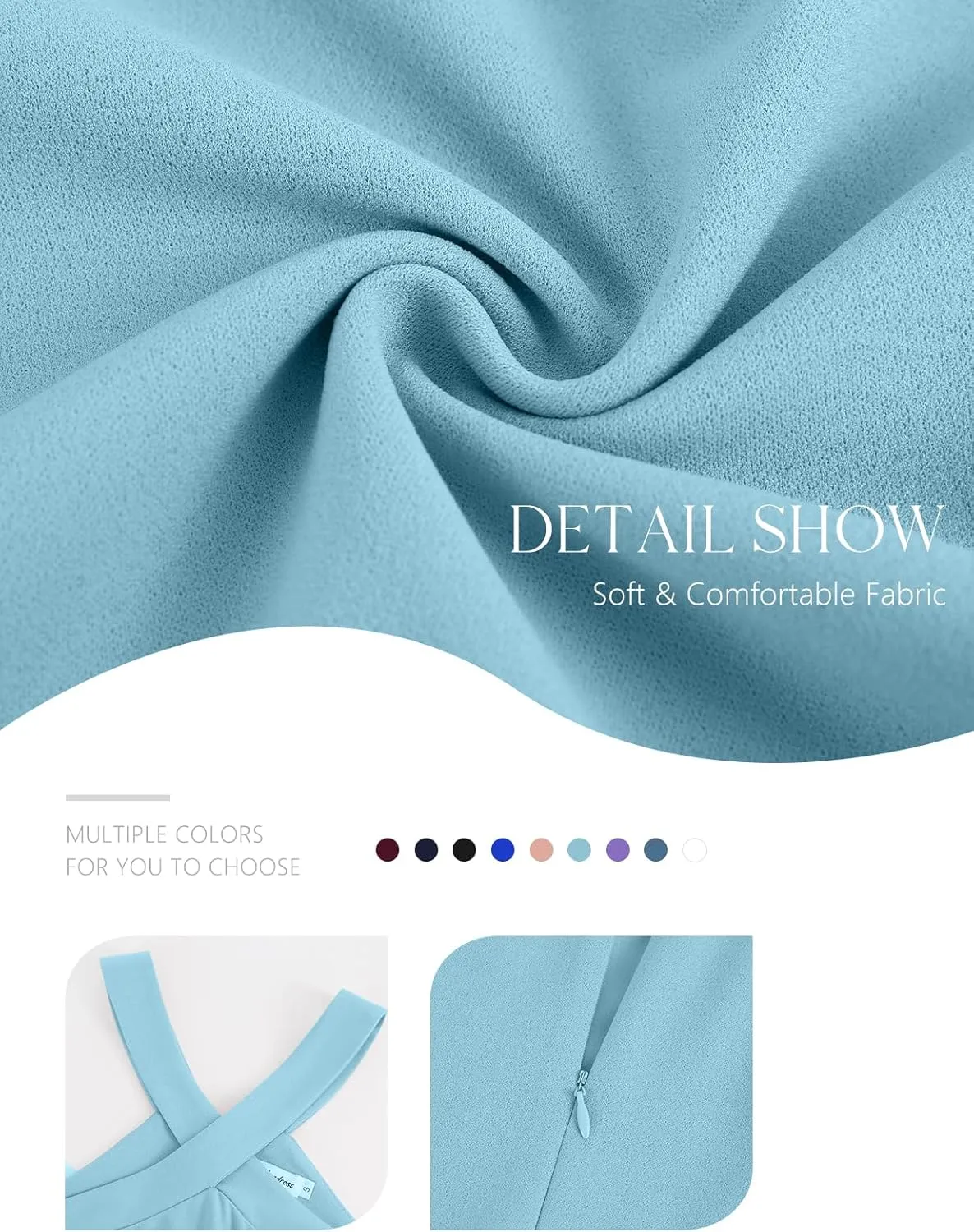 DRESSTELLS Women Cocktail Formal Dresses 2025 Summer Wedding Guest Halter High Low Party Dress