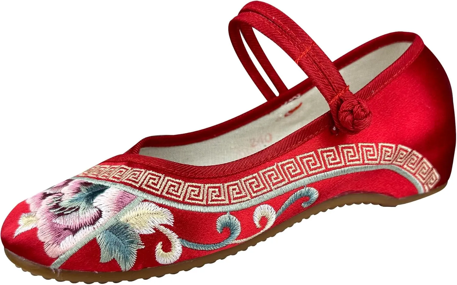 eYLun Women Embroidered Shoes Flats Floral Comfortable Ballet Flats Shoes Round Toe Mary Jane Shoes