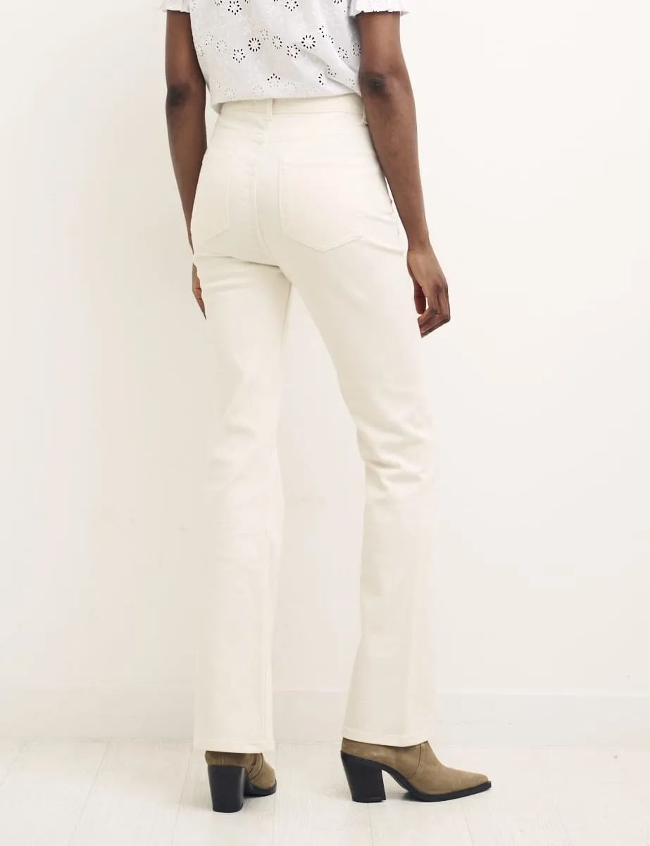 Fearne Cotton Cream Skinny Flare Jeans
