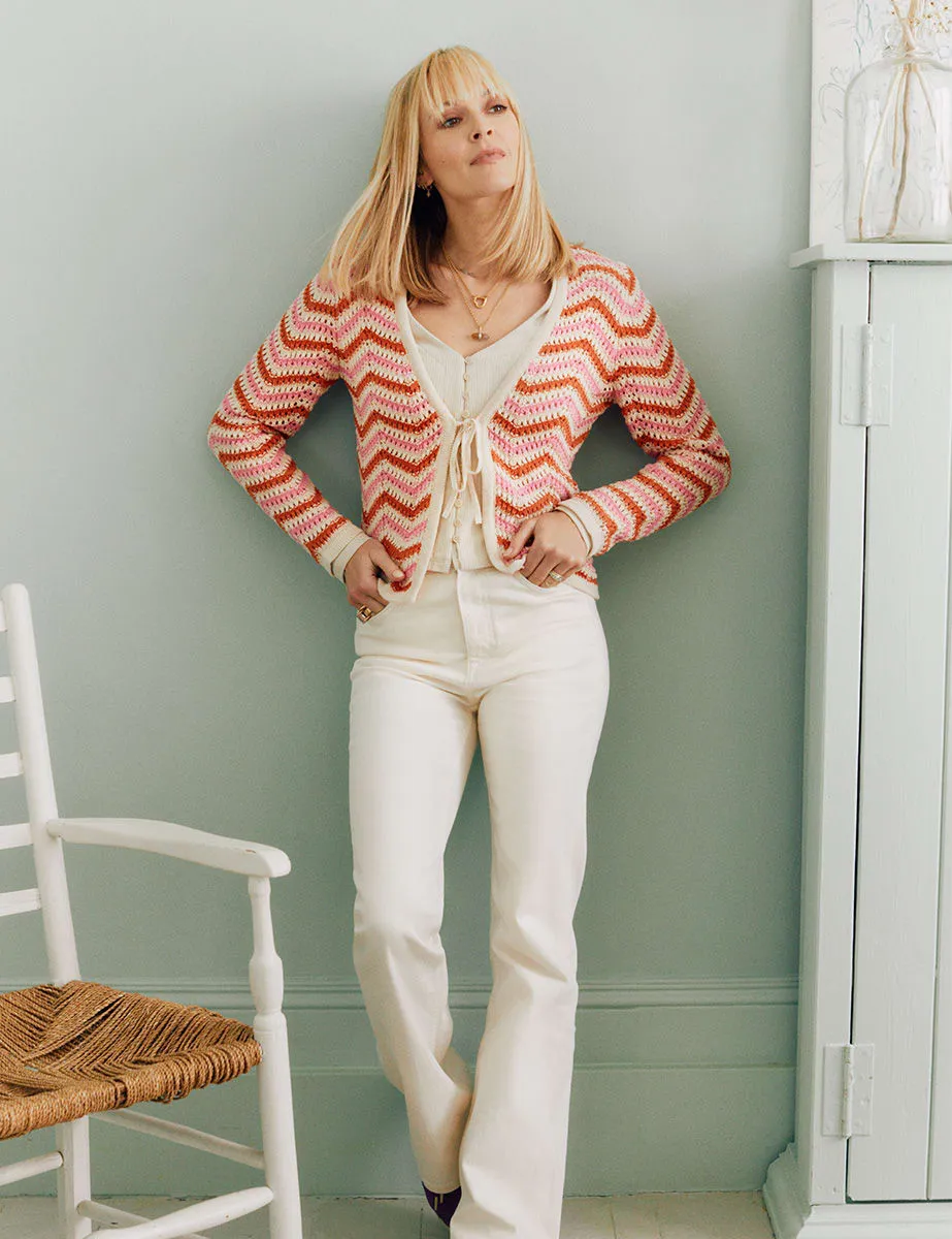 Fearne Cotton Cream Skinny Flare Jeans
