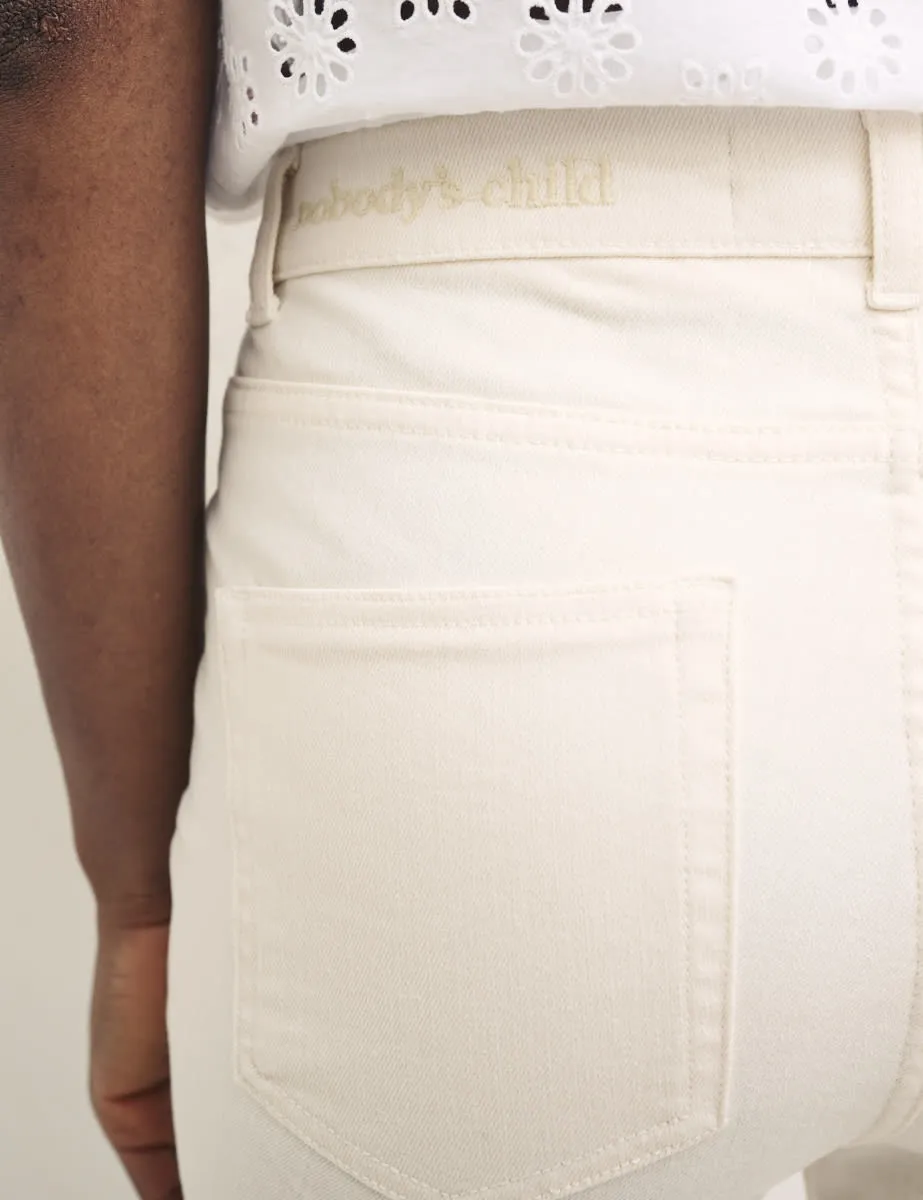 Fearne Cotton Cream Skinny Flare Jeans