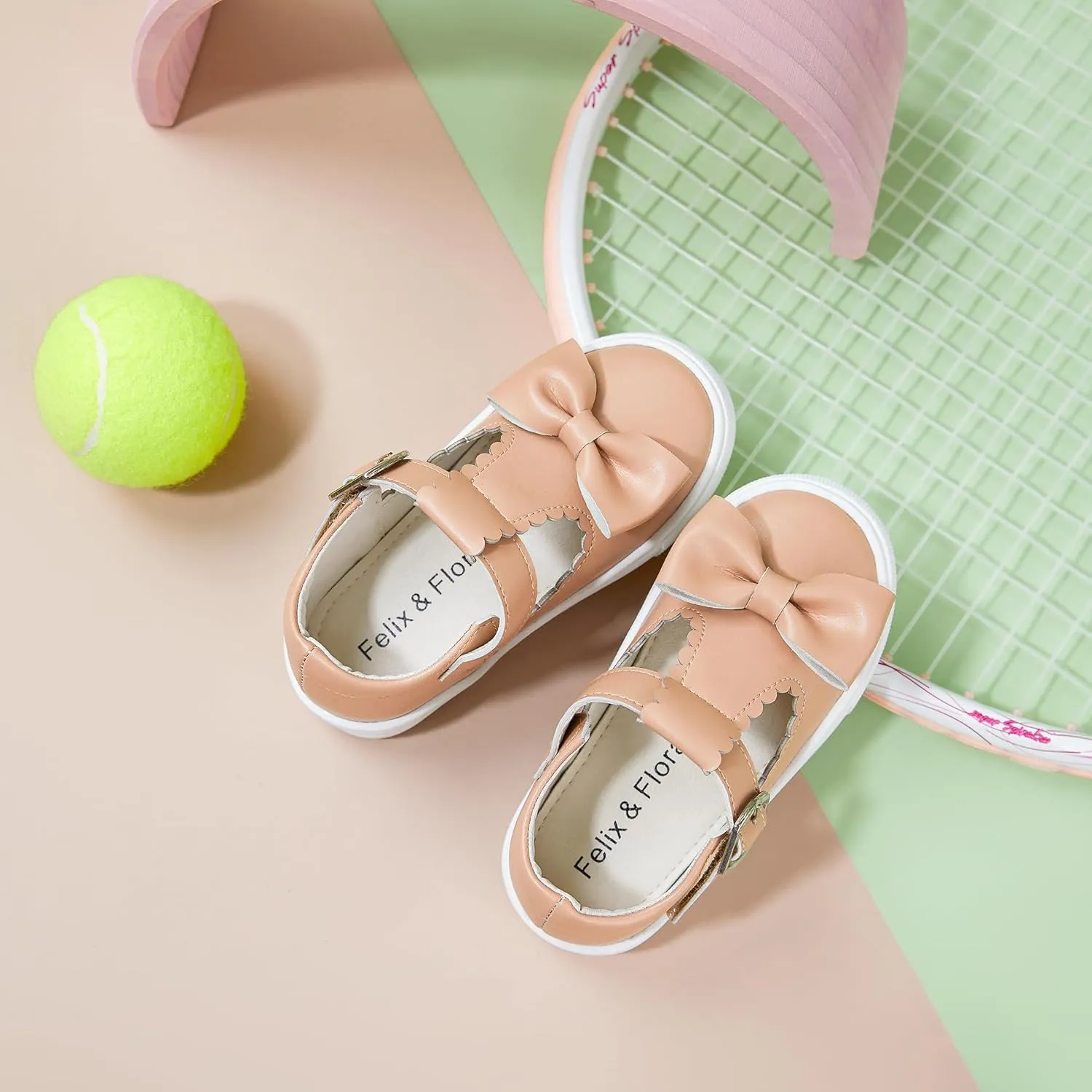 Felix & Flora Toddler/Little Kid Girls Running Shoes Glitter Sneakers Princess Fashion Casual Sports Shoes