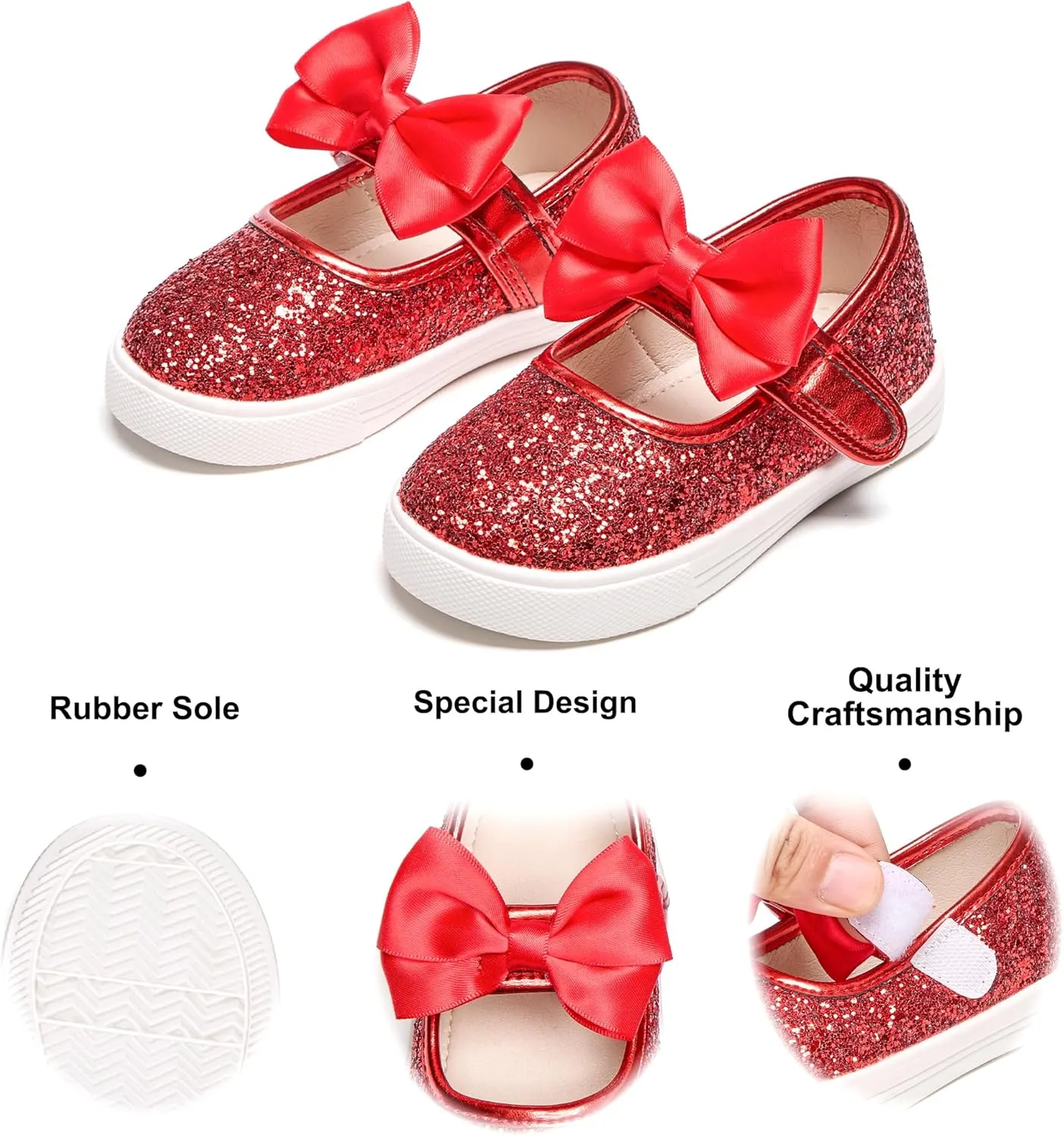 Felix & Flora Toddler/Little Kid Girls Running Shoes Glitter Sneakers Princess Fashion Casual Sports Shoes