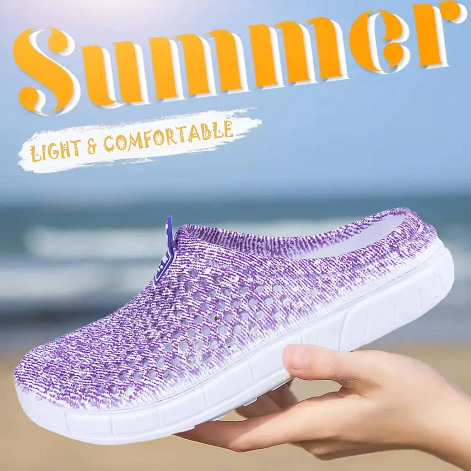 FLIOZY Women's Garden Clogs Shoes Men's Beach Water Shoes Slippers Sandals Breathable Casual Lightweight Outdoor Walking Shoes Unisex