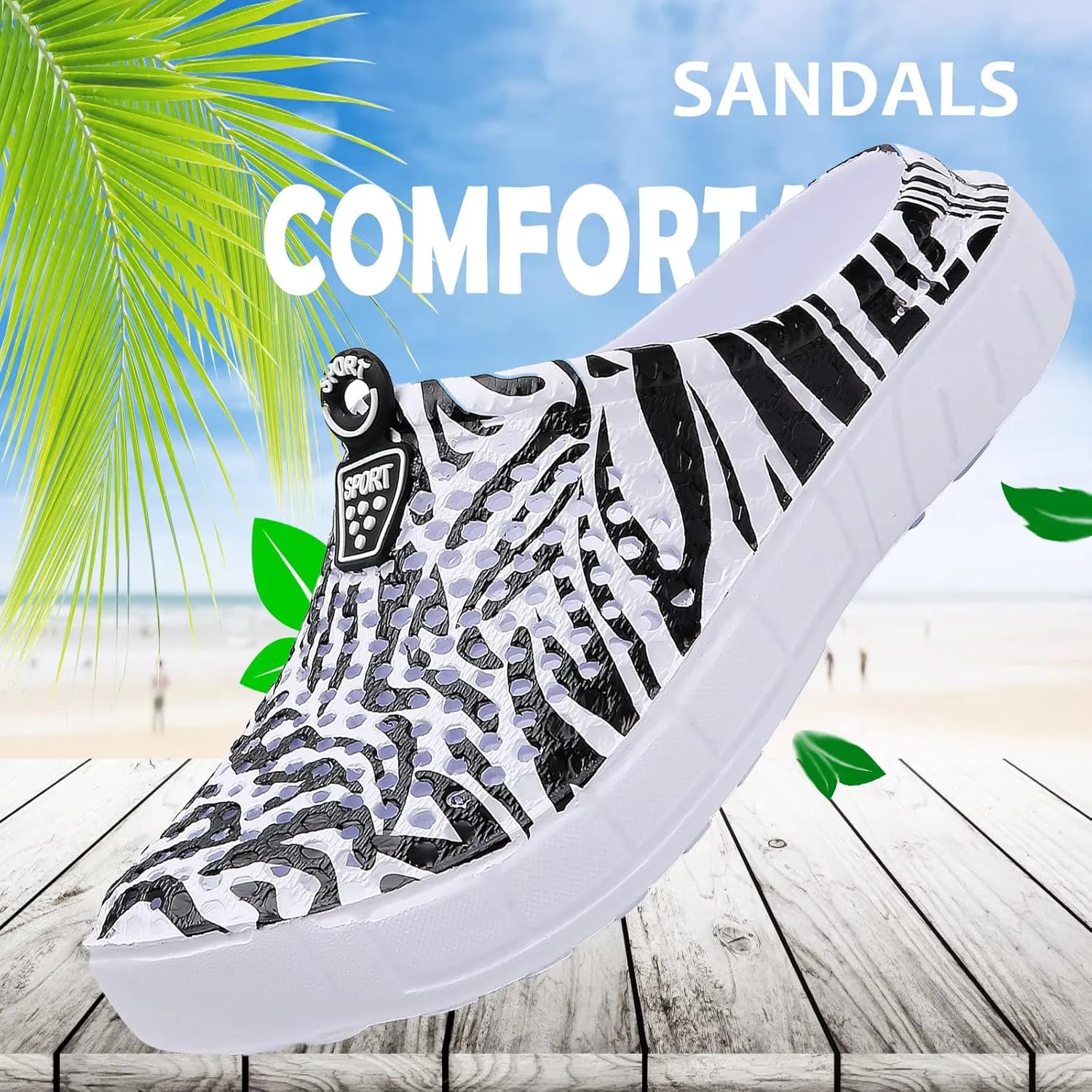 FLIOZY Women's Garden Clogs Shoes Men's Beach Water Shoes Slippers Sandals Breathable Casual Lightweight Outdoor Walking Shoes Unisex
