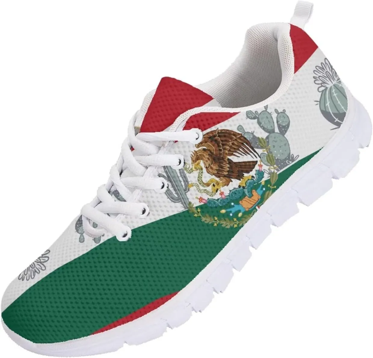 Forchrinse Mexico Splash Ink Sneakers Unisex National Walking Tennis Shoes for Women Men Festival Sneakers Lightweight
