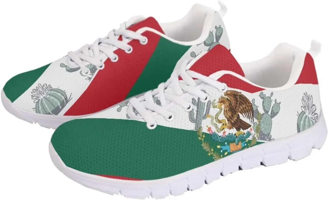 Forchrinse Mexico Splash Ink Sneakers Unisex National Walking Tennis Shoes for Women Men Festival Sneakers Lightweight