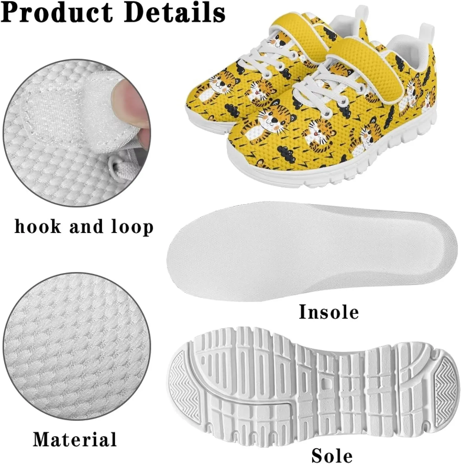 Forchrinse Tie Dye Ladybug Daisy Print Kids Sneakers for Boys Girls Ladybug Tennis Running Shoes for Little Kids Causal School Sport Sneakers Lightweight
