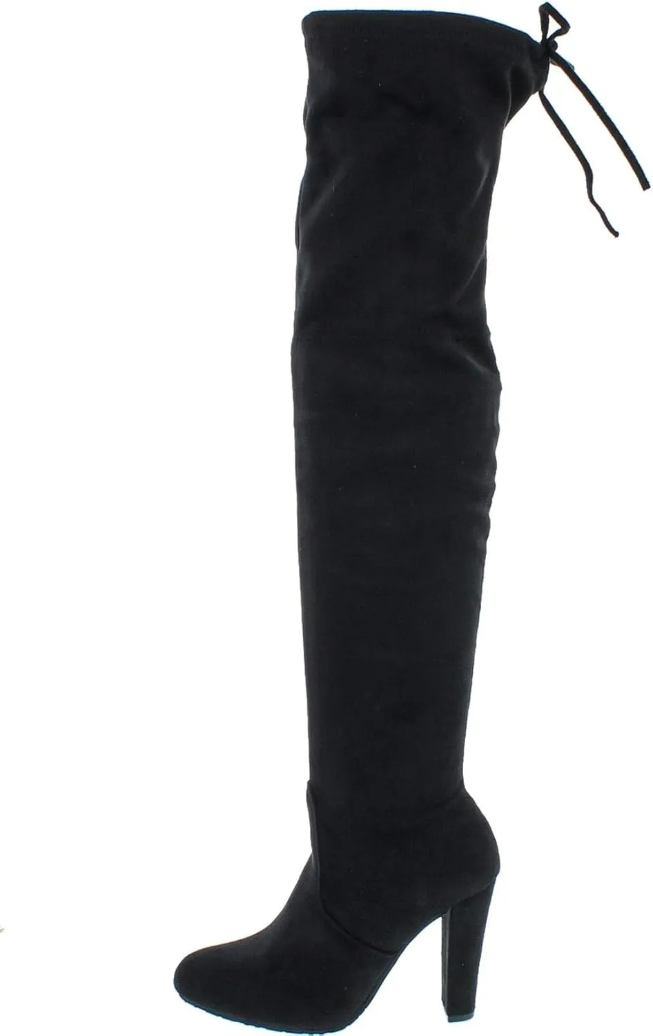 Forever Link Women's Stacked Chunky Heel Stretch Over The Knee Boot