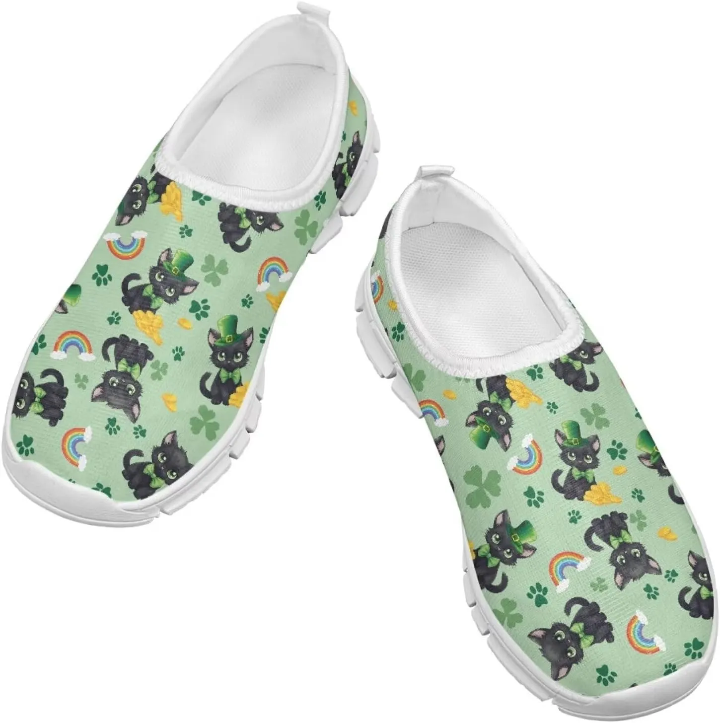 Girls Tennis Slip On Shoes St. Patrick's Day Gift Kids School Running Shoes