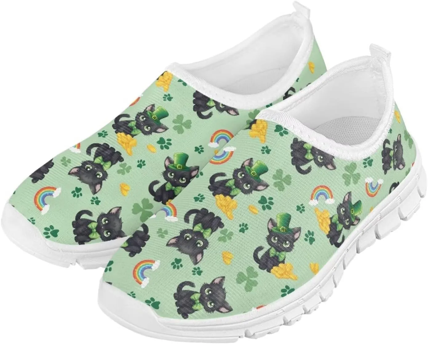 Girls Tennis Slip On Shoes St. Patrick's Day Gift Kids School Running Shoes